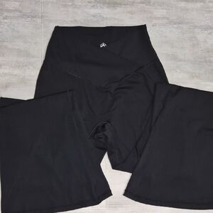 Sunzel Black Flare Criss Cross Waist Leggings Medium